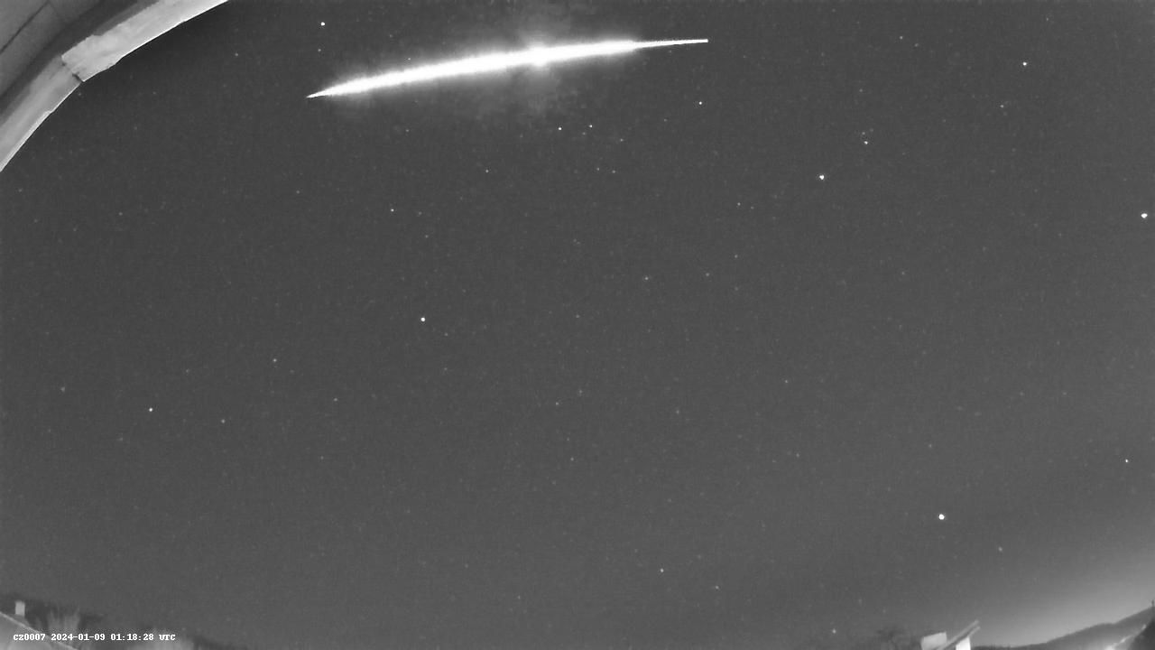 Bright bolide over the Moravian-Slovak border